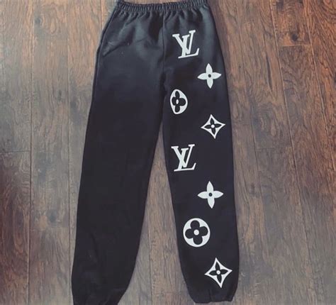 louis vuitton black sweatpants
